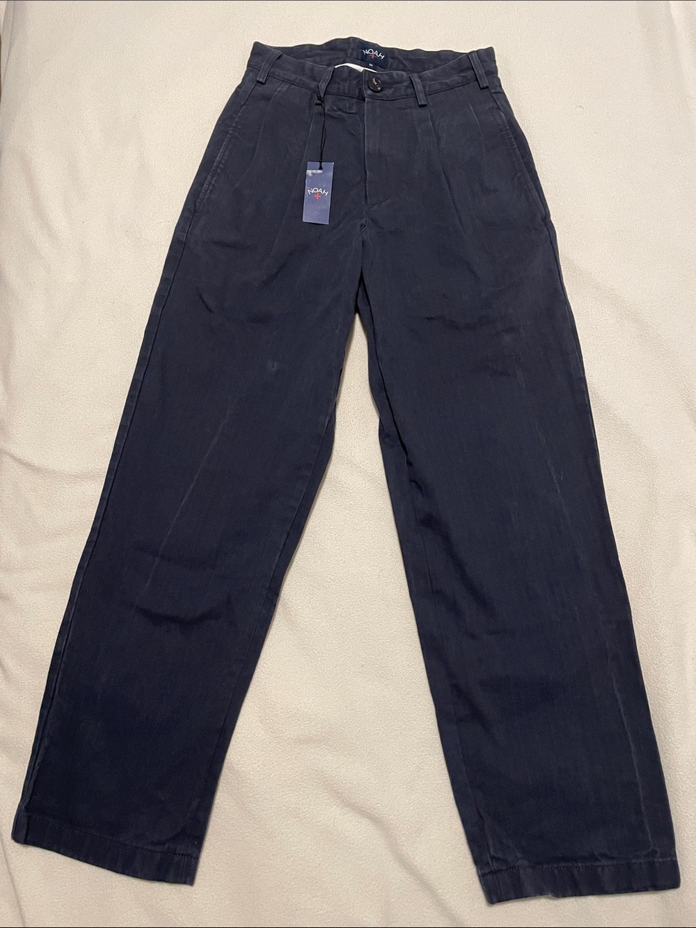 Noah NYC Navy Pleated Men’s Chinos